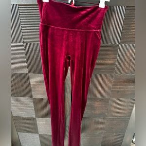 Spanx Petite Small Red Velvet leggings
